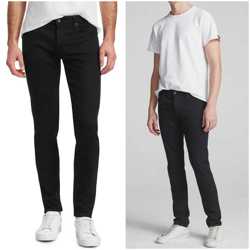 RAG & BONE Men's Fit 1 Skinny Leg Standard Issue Jeans in Black Size 30x32